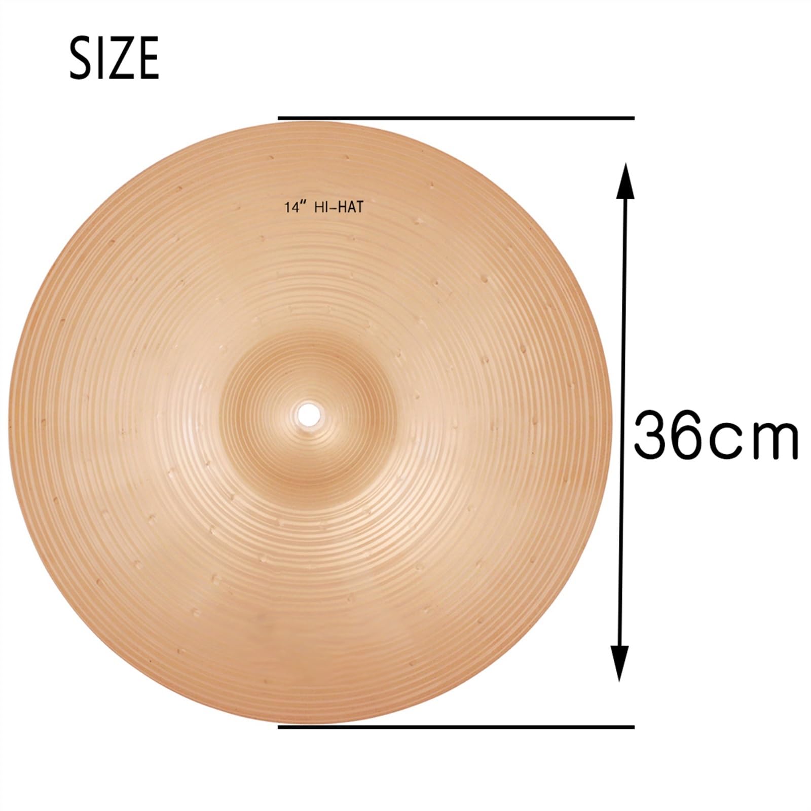 Kit De 5 Cymbales 12/14/16/18/20 Pouces Hi-Hat Drum Cymbals Crash Cymbal Percussion Instruments Accessoires pour Instruments à Percussion