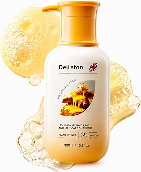 Ginger Shampoo for Thinning Hair, Sulfate-Free Scalp Care Shampoo with Natural Ginger Extract, Volume Shampoo for Men and Women, Daily Hair Care