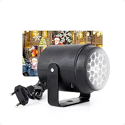 Projetor De Festa Natal Dinâmica Luz Noturna Projeção 3D Jardim Casa Luz Natalina Decorativa Refletor Led Portátil Potente