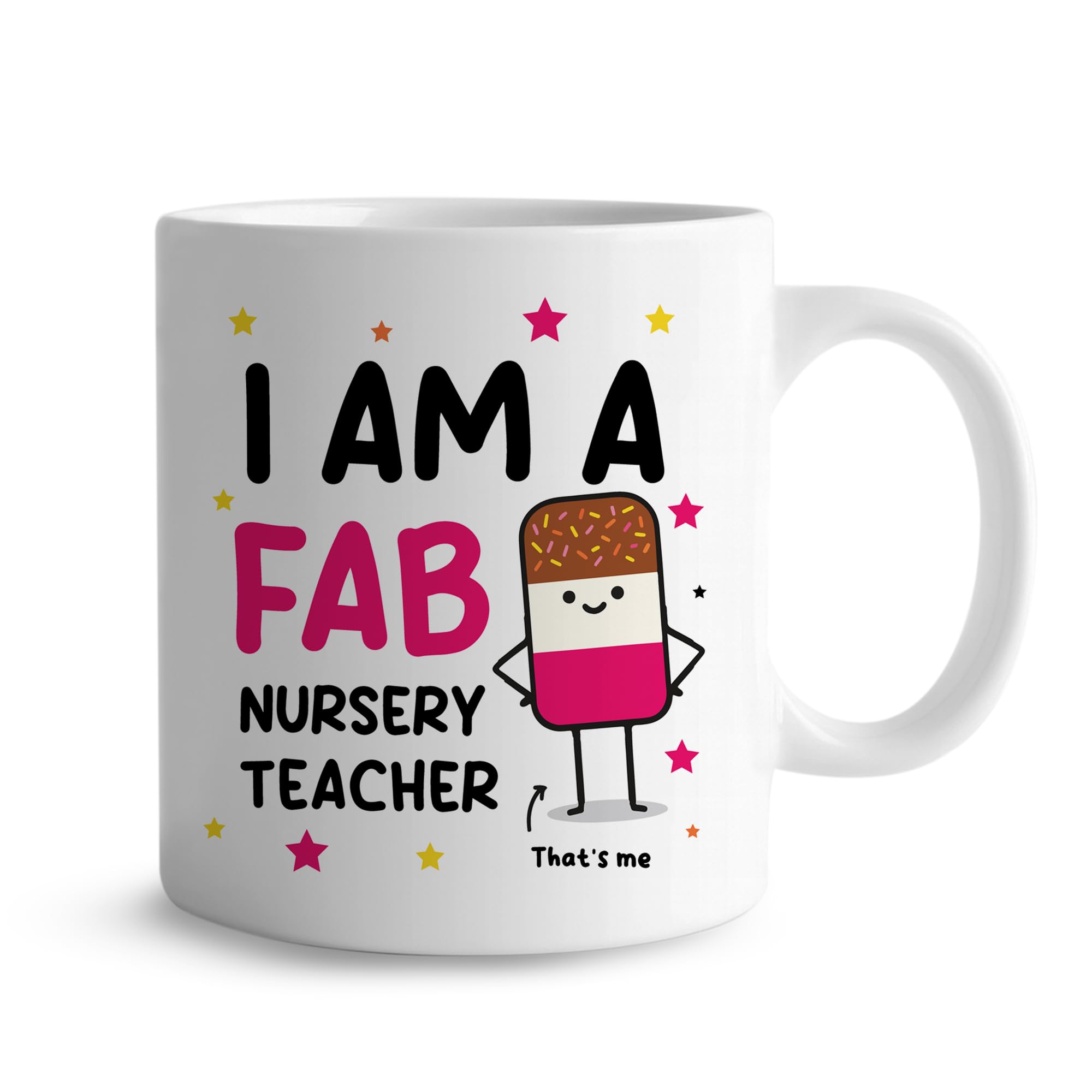 RED OCEAN Gift for Nursery Teacher Thank You Gift FAB Teacher Mug Appreciation to Say Thank You Nursery Gifts for Men Women Novelty Leaving Keepsake