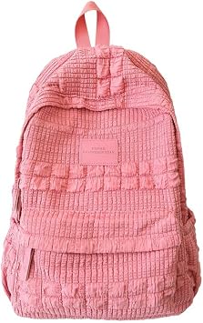 Fashion Backpack Cute Purse for Women, Trendy Preppy Y2k Purse Coquette Puffy Shoulder Bag Kawaii Daypack Cutecore Bag Rose