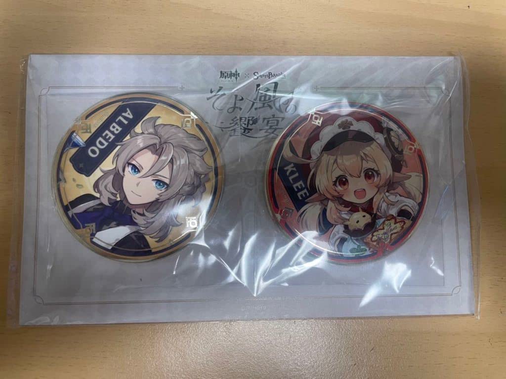 原神 スイパラ 缶バッジセット アルベド クレー 原神 スイパラコラボ+