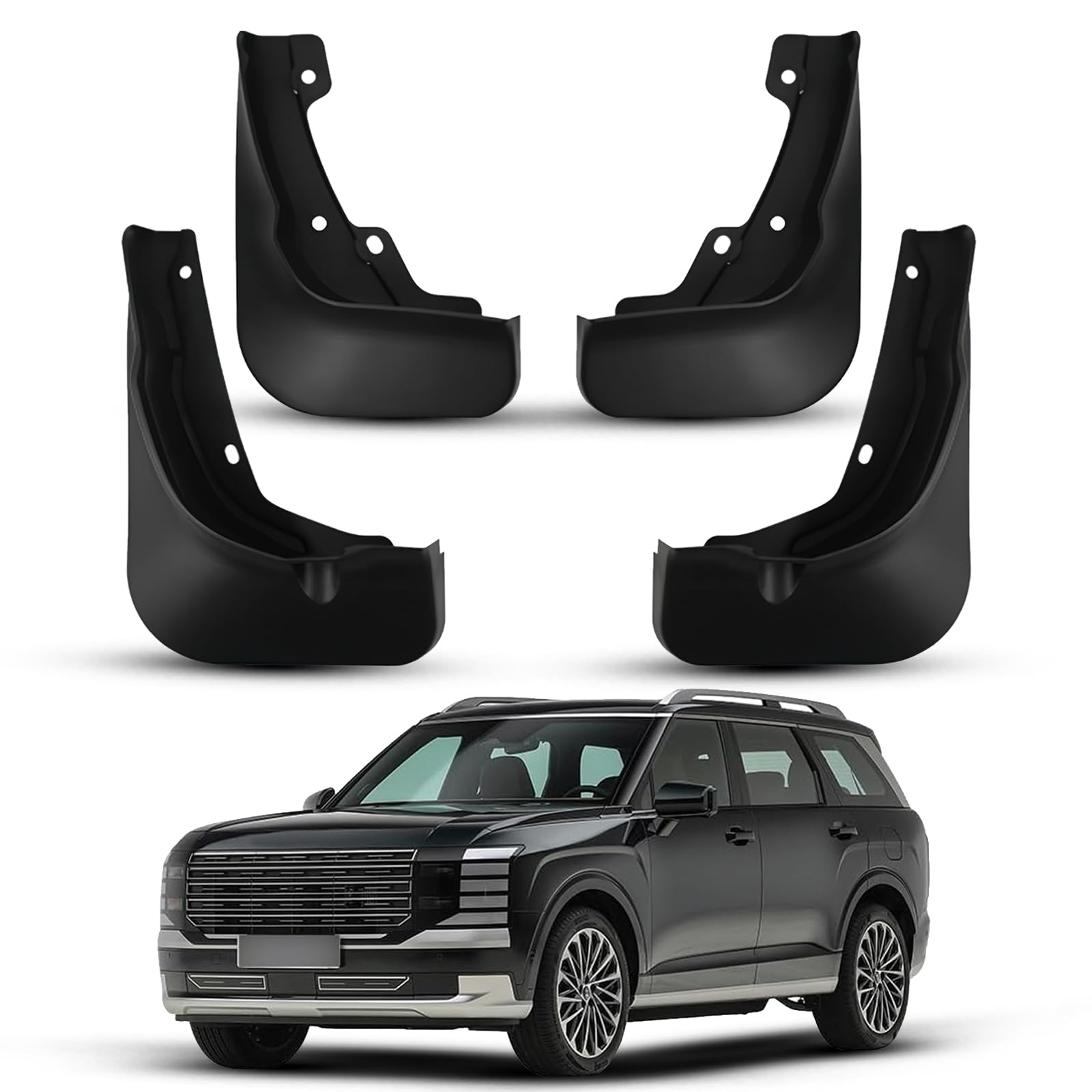 Mud Flaps Splash Guards for 2026 Hyundai Palisade Calligraphy, Durable ABS Material, No-Drill Installation, Protects Against Mud, Rocks, and Debris, Front & Rear Fender Liner (4PCS)