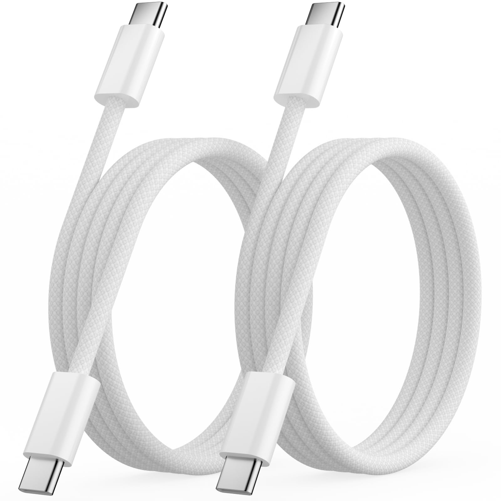 USB C to USB C Cable 3FT 2 Pack Nylon Braided 60W iPhone 17 16 15 Charger Cord