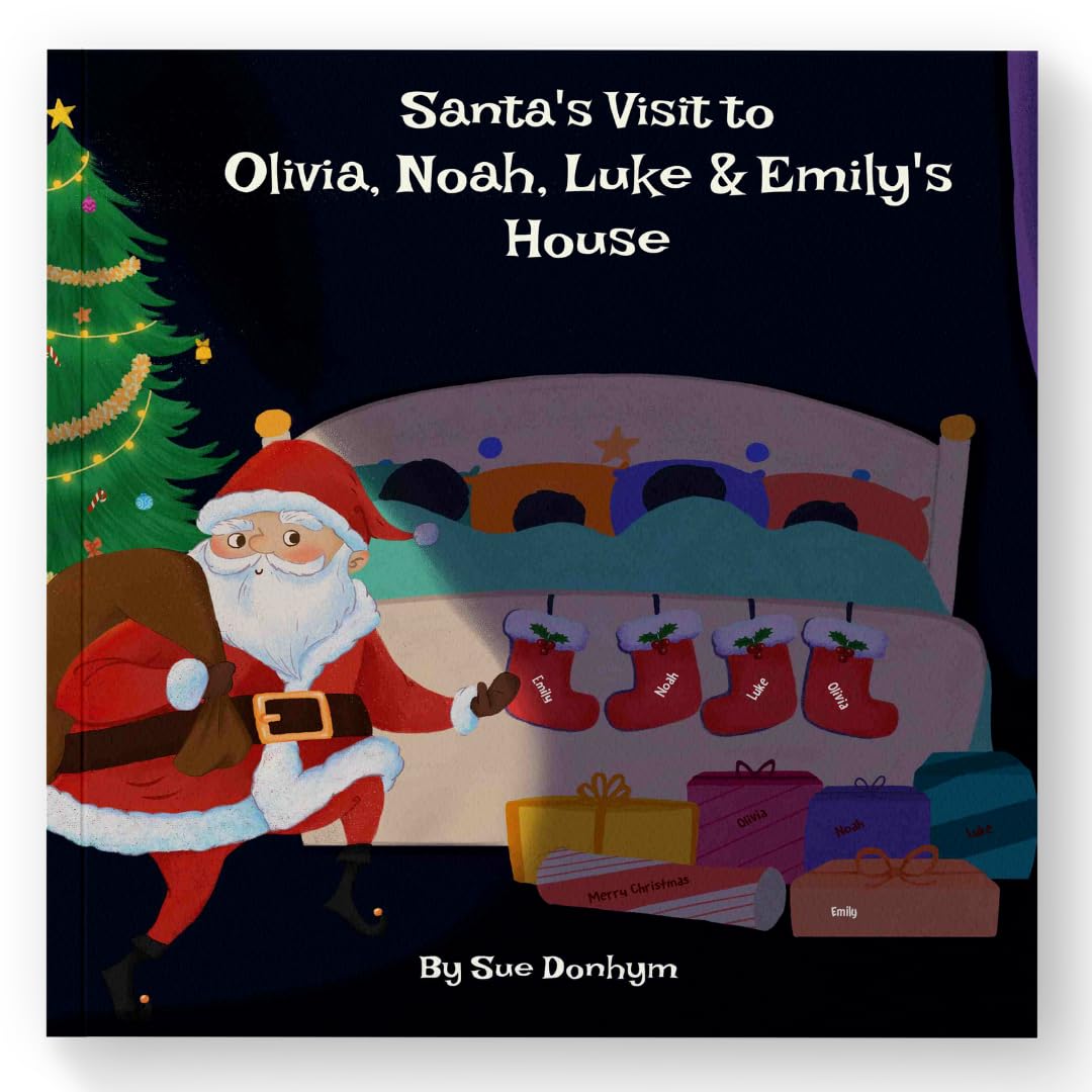 Santa's Visit to Our House - Personalized Christmas Gift for 4 Kids | Manimal Tales-image-6