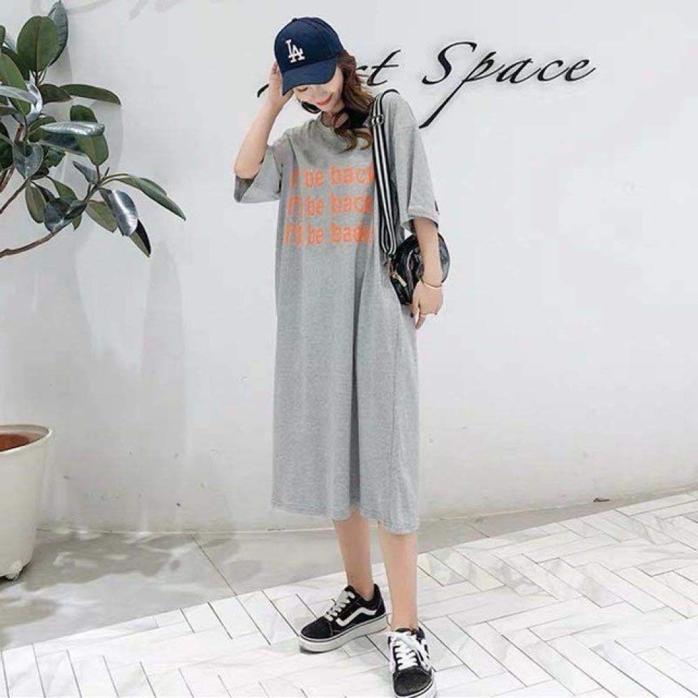 Nachthemden Frauen Mittelwade Gestreift Bedruckt Plus Size 5XL Locker Casual Schöne Mädchen Schlafhemden Bequem Mode Täglich, 25, hM