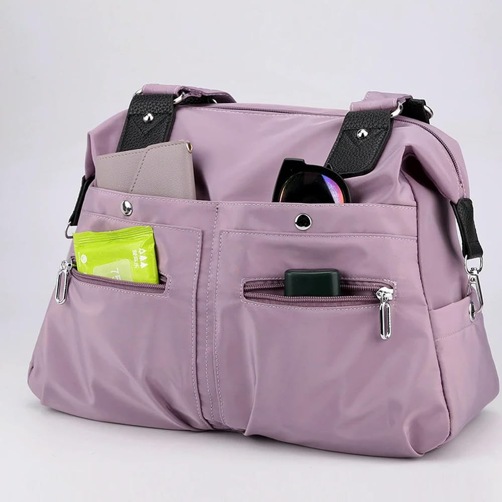 ZBDZSW Bolso de Mano, Bolso de Hombro para Mujer, de Nailon, Impermeable, de Gran Capacidad, Bolso Cruzado para Compras, Bolso de Mensajero para Mujer