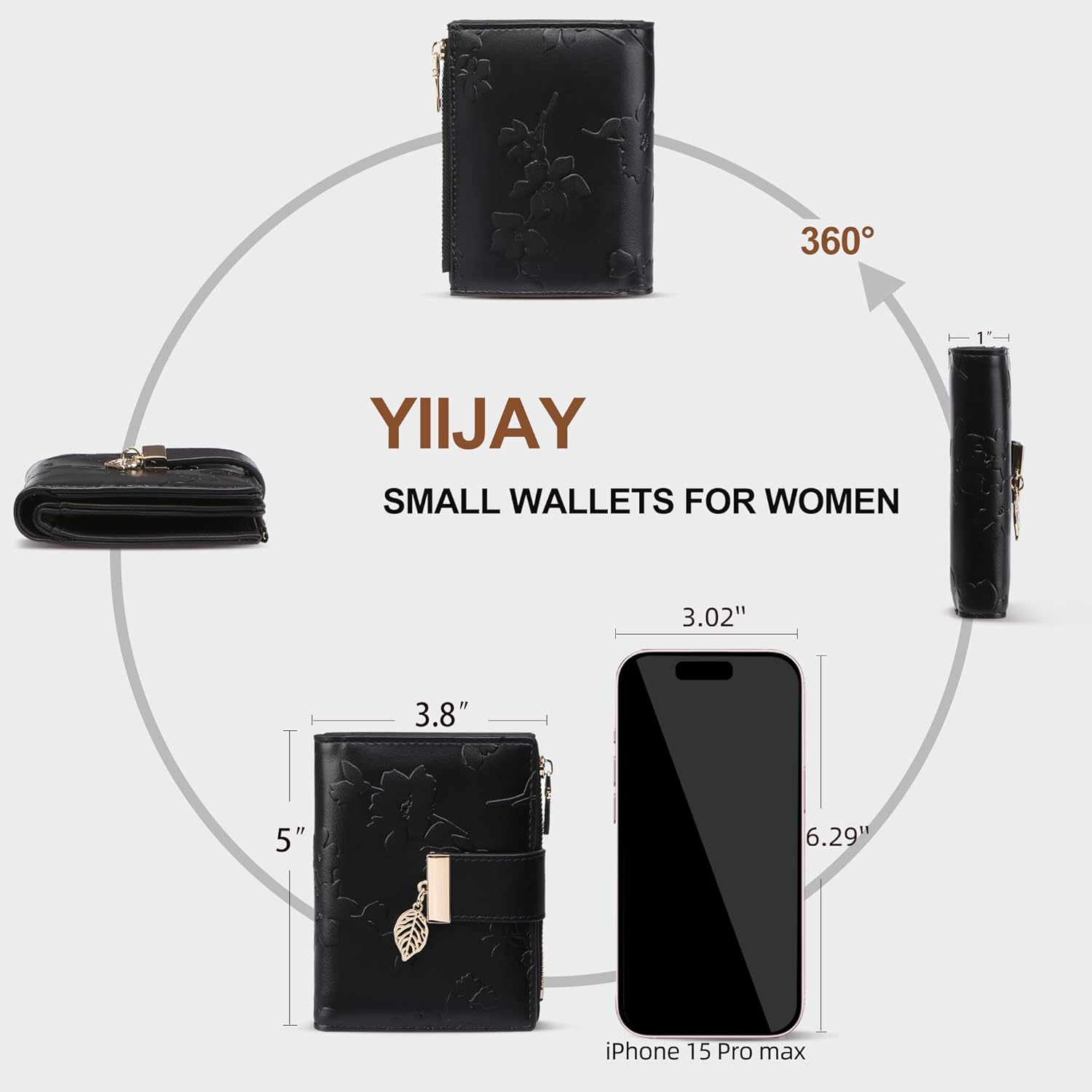 Small Wallet Women RFID Blocking Leather Bifold Wallet Credit Card Holder for Women Ladies Compact Wallet Mini Purse With Zipper Pocket - Image 4