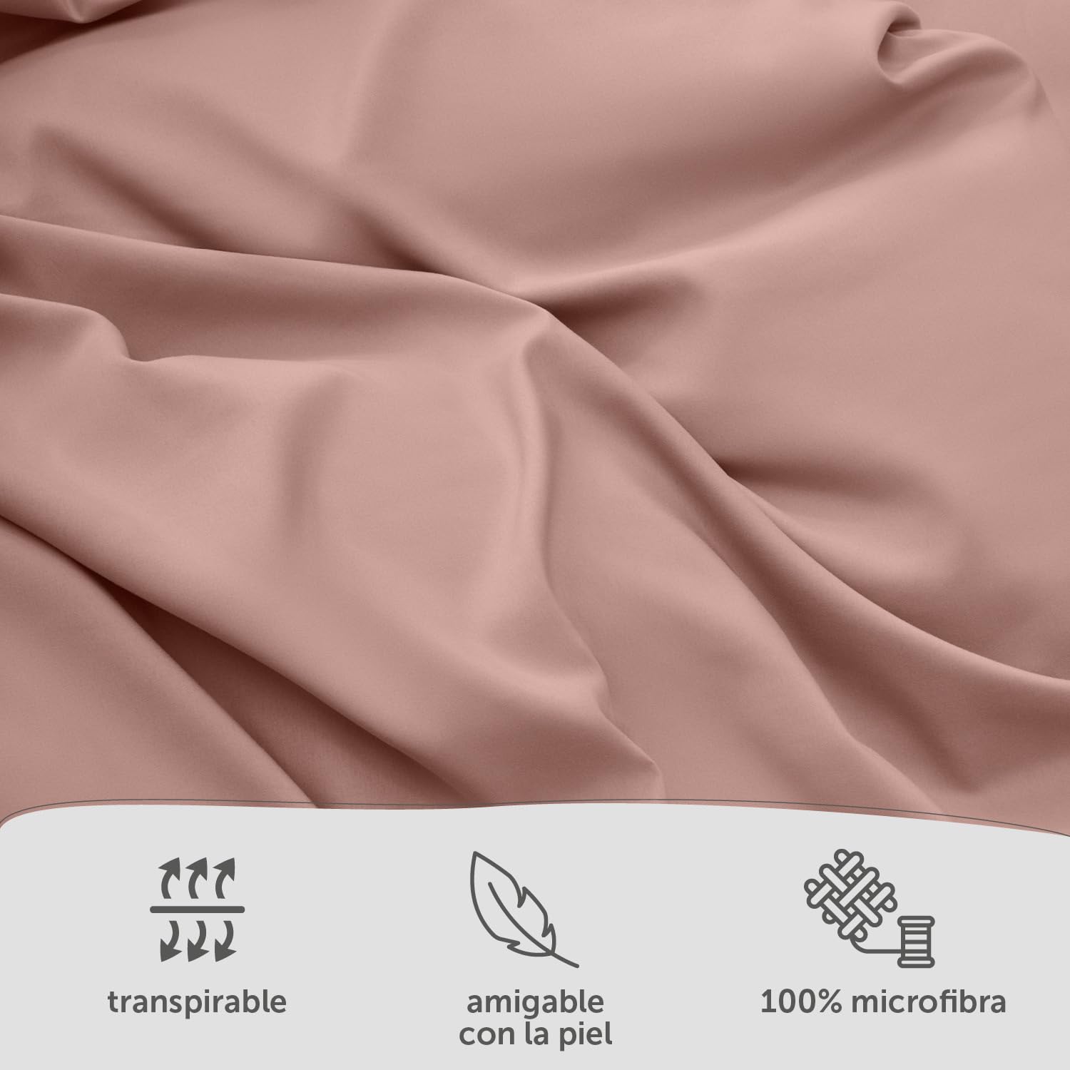 Blumtal Ropa de Cama de 200 x 220 cm y 2 Fundas de Almohada de 80 x 80 cm, Fundas nórdicas de Microfibra Transpirable, Juego de Funda nórdica Supersuave, Certificado Öko-Tex, 3 Piezas, Color Rosa