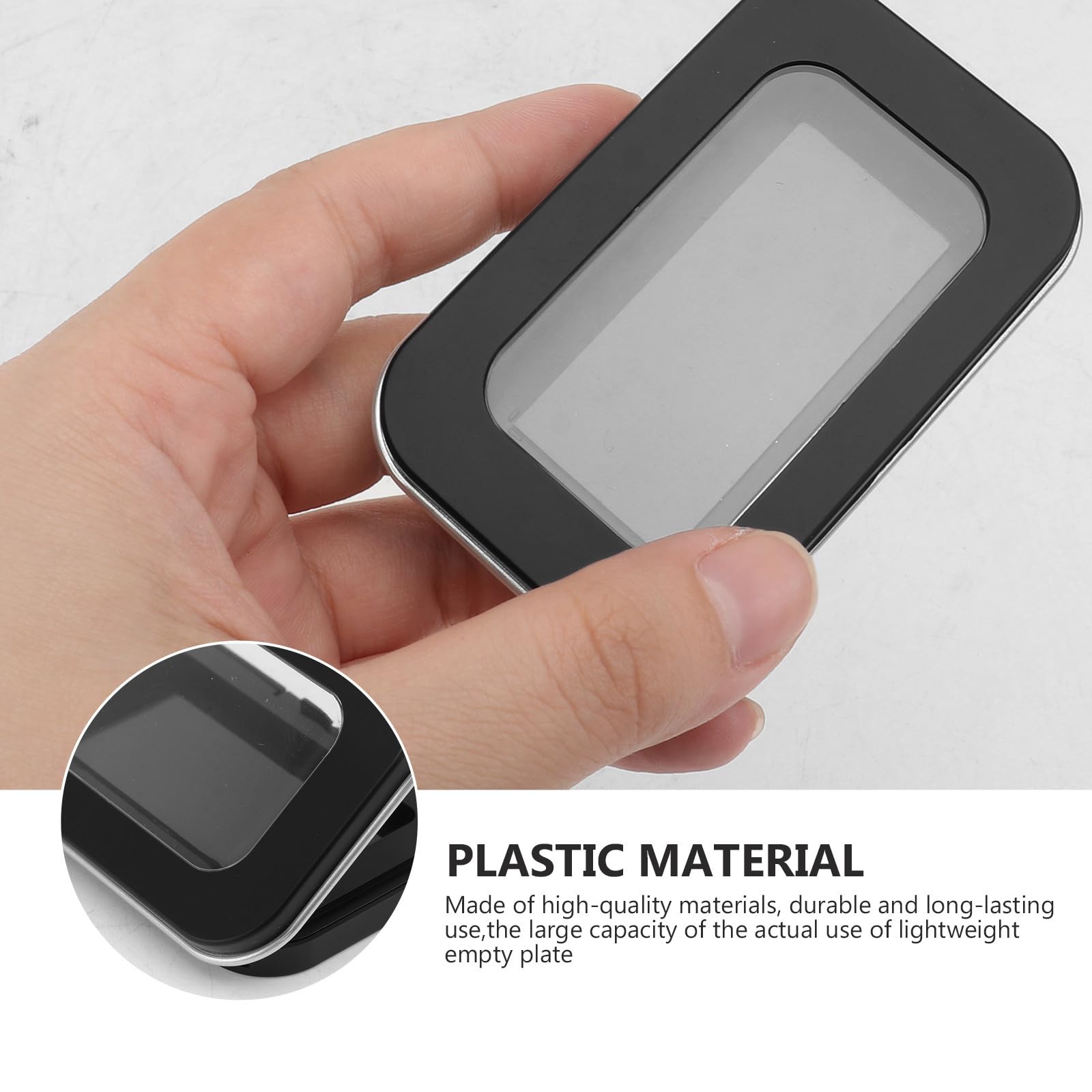2 Stück Magnetischer Lidschattenbehälter aus Kunststoff, Schwarz | Leere Rougebehälter für Selbstgemacht Kosmetik, Tragbar für Reise und Make Up