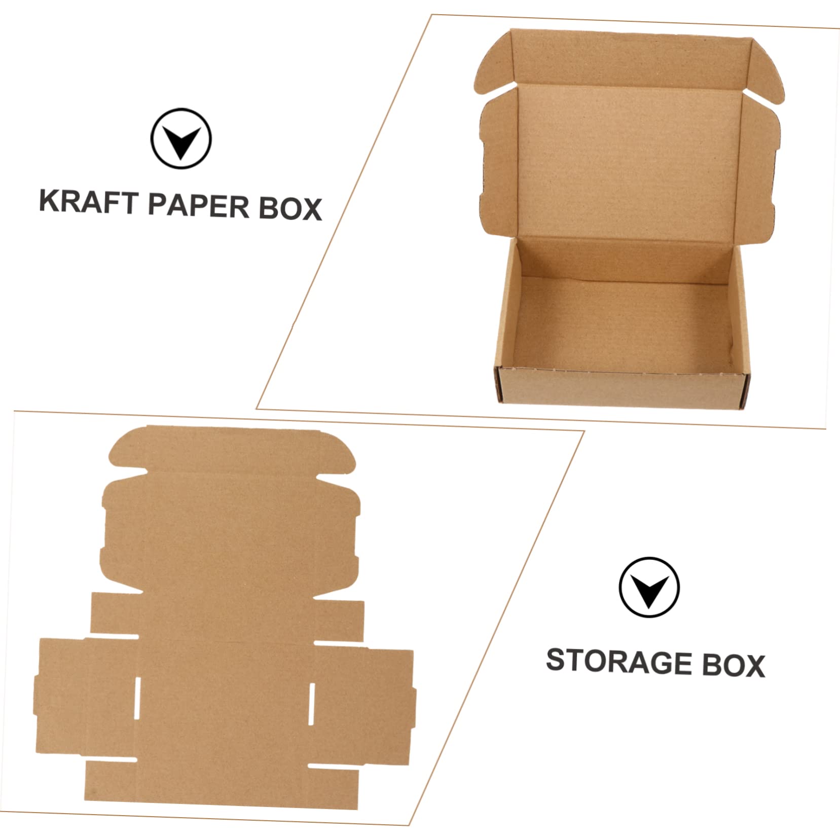 Artibetter 50piezas Cajas De Embalaje De Cartón Corrugado Cajas De Mudanza Para Almacenamiento De De Cartón Para