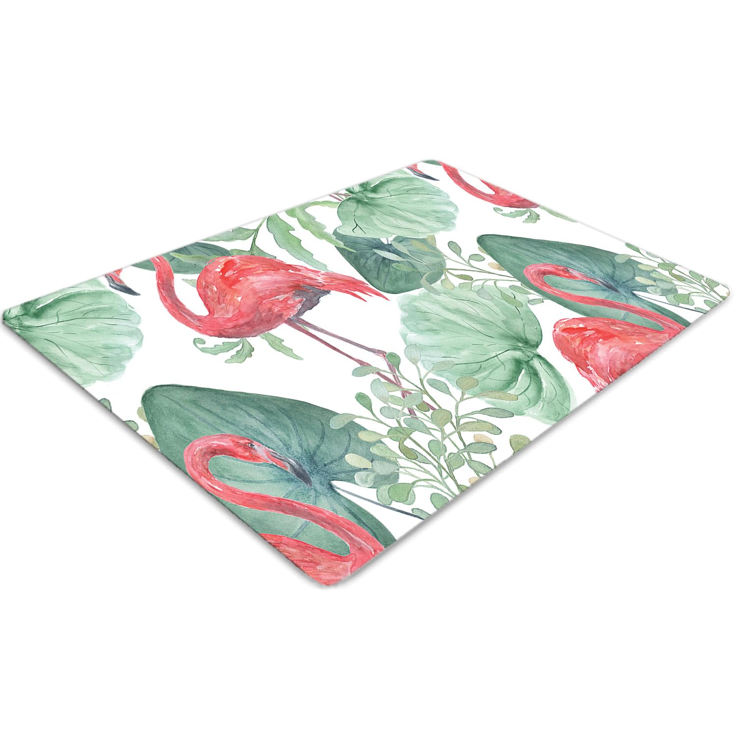 Tapis de chaise 120x90 cm en PVC flamants roses pour sol de bureau