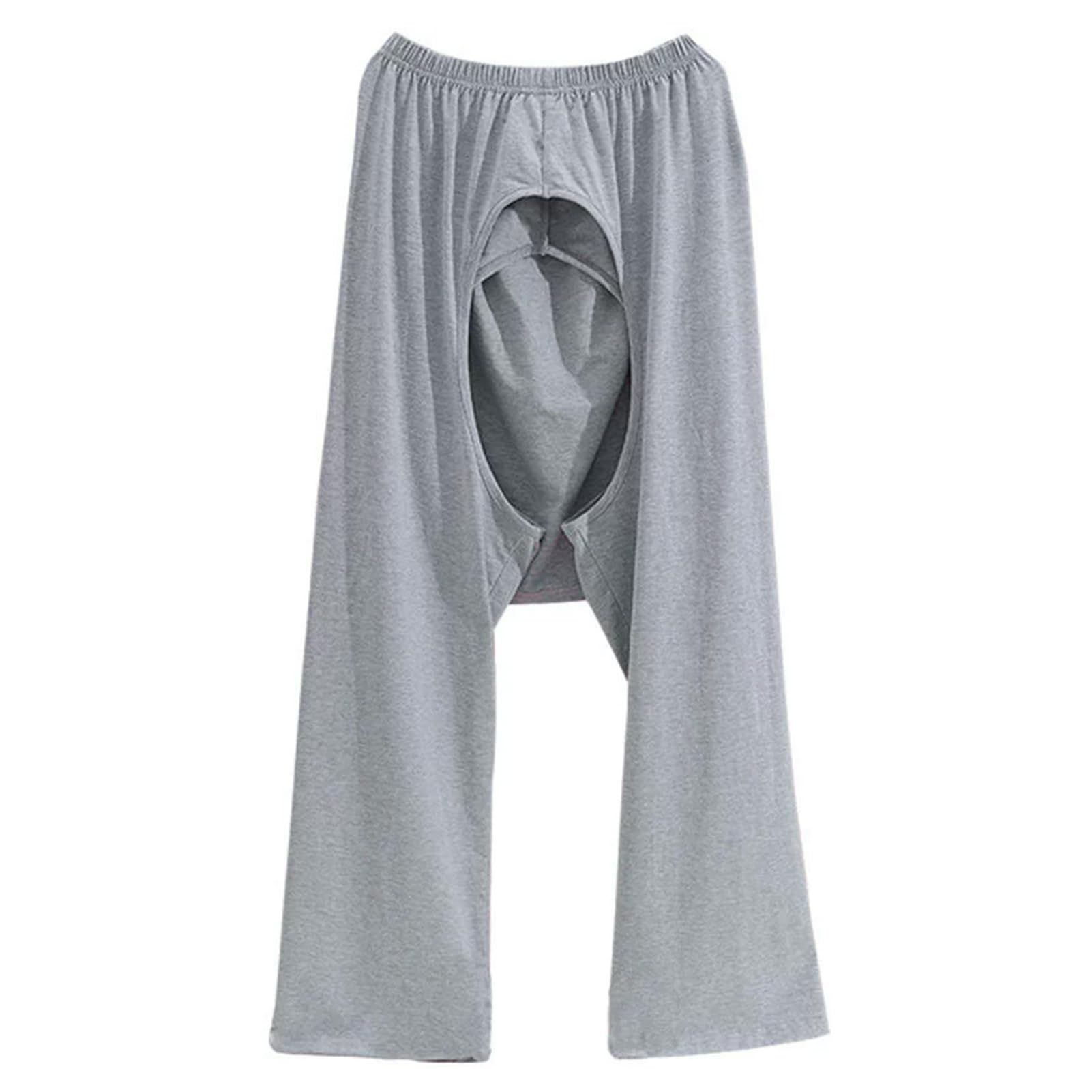Pantalones Abiertos para Personas Mayores, Calidez De Forro Polar con Tela De Cobertura, Pantalones De Enfermería para Incontinencia, Fáciles De Cuidar