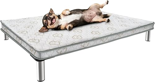 Miniatura 22 de FXW TitanNest Cama Elevada para Perros a Prueba de Masticación, Catre Elevado para Uso Interior/Exterior/Camping, Cama Refrescante para Mascotas