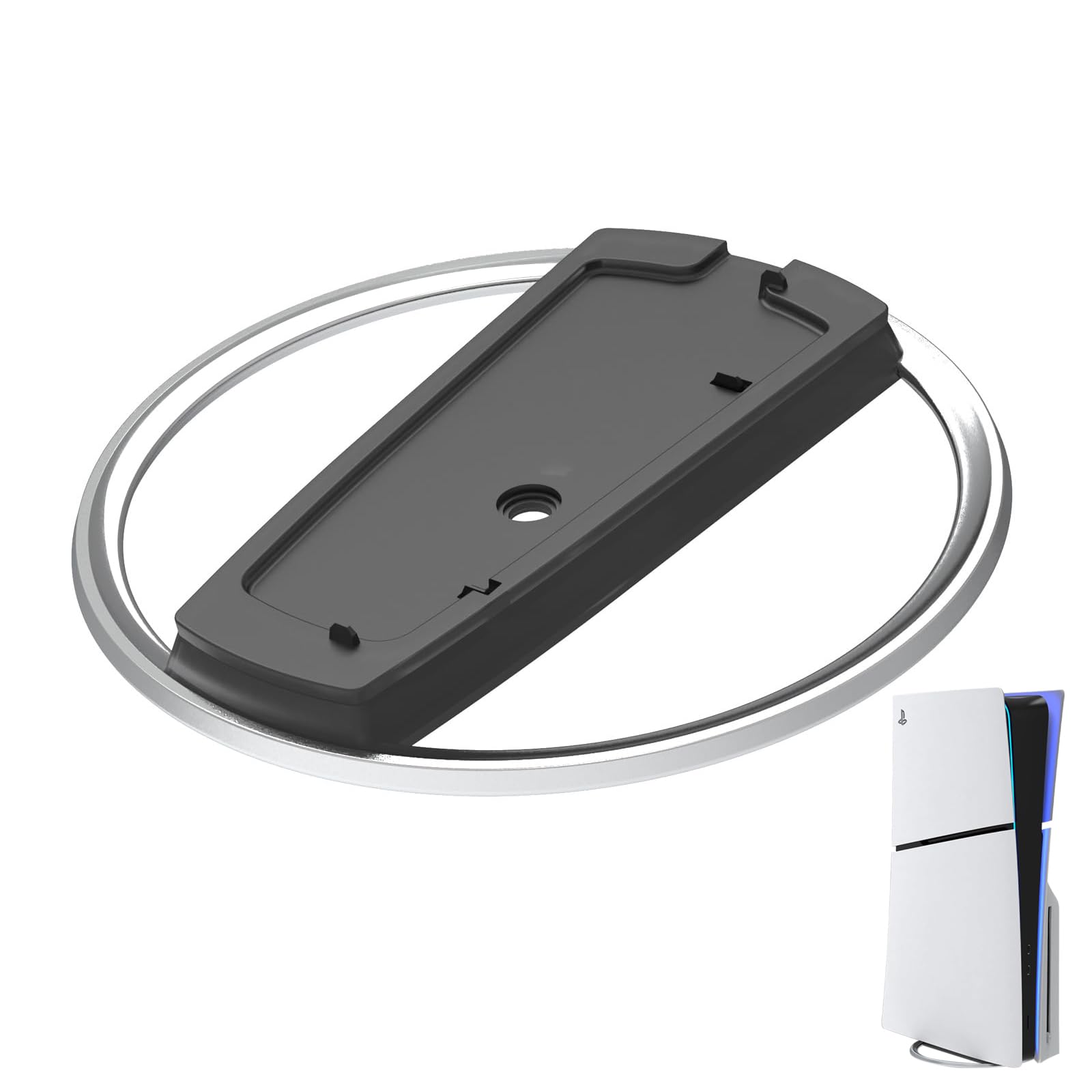 Vertical Stand for PS5 PS5 Pro PS5 Slim Consoles Black Vertical Console Brackets with Anti-Slip Pads Space Saving