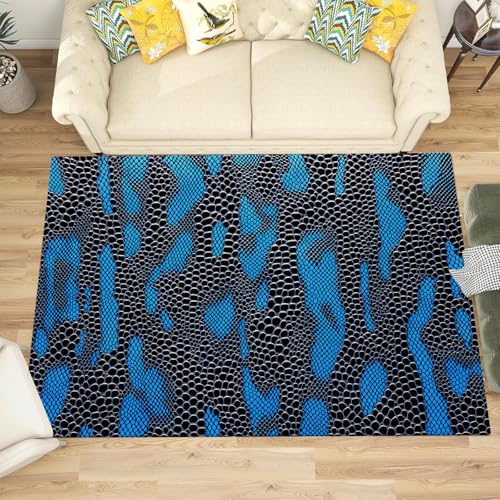 Tapis serpent 3D grand format pour décorer un salon moderne