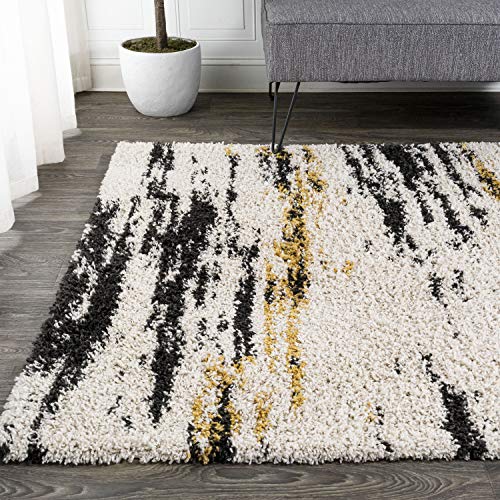 Tapete decorativo beige/negro/amarillo 8x10 ft JONATHAN Y miniatura 3