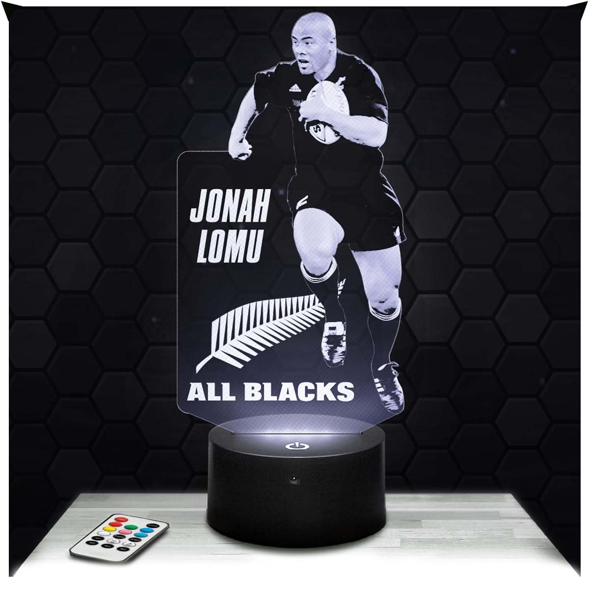 Lampephoto.fr - Jonah Lomu Rugby 3D Lamp, Decoration France Rugbyman Athlete, Gift Idea for Sporty Men, Adult Night Light Room Decor, Original Christmas Gift Idea for Men, Gifts Merchandising