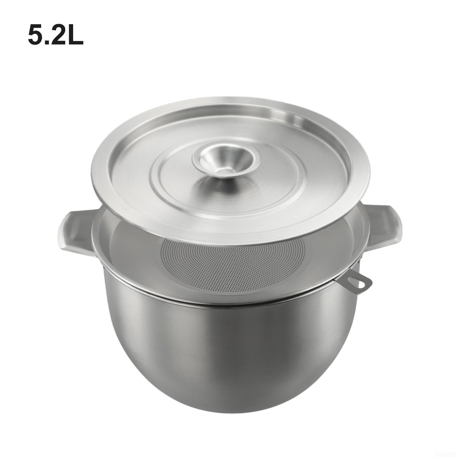 Recipiente Colador Grasa para acero 21cm Hermético Recipiente(5.2L)