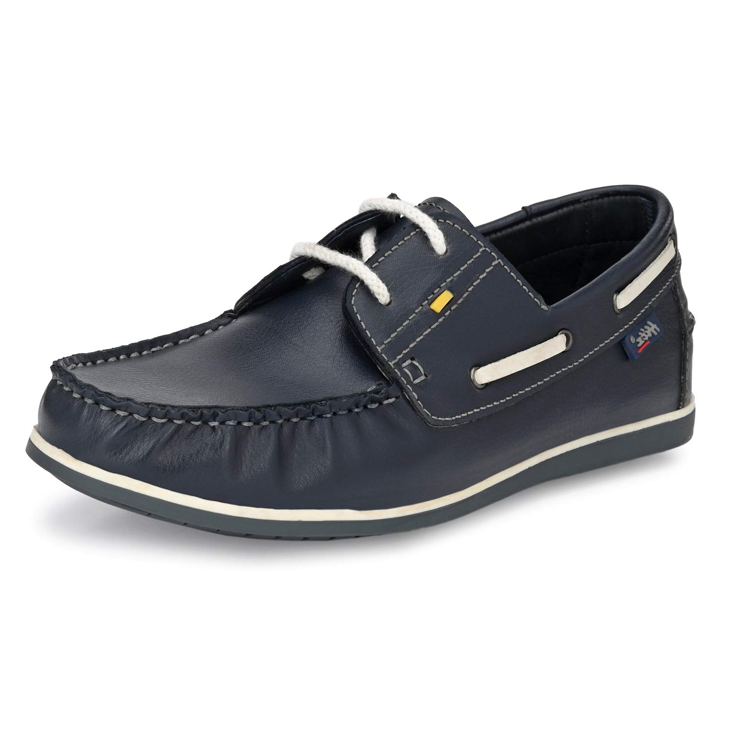 HITZ Men's Black Leather Lace-Up Shoes