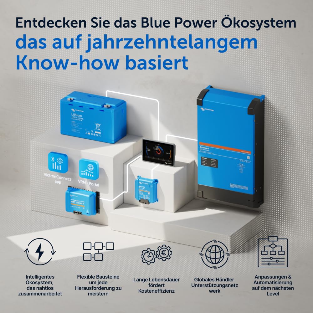 Victron Energy SmartSolar MPPT Laderegler 100/20-48 12V 24V 48V 20A Solarladeregler Bluetooth integriert SCC110020160R