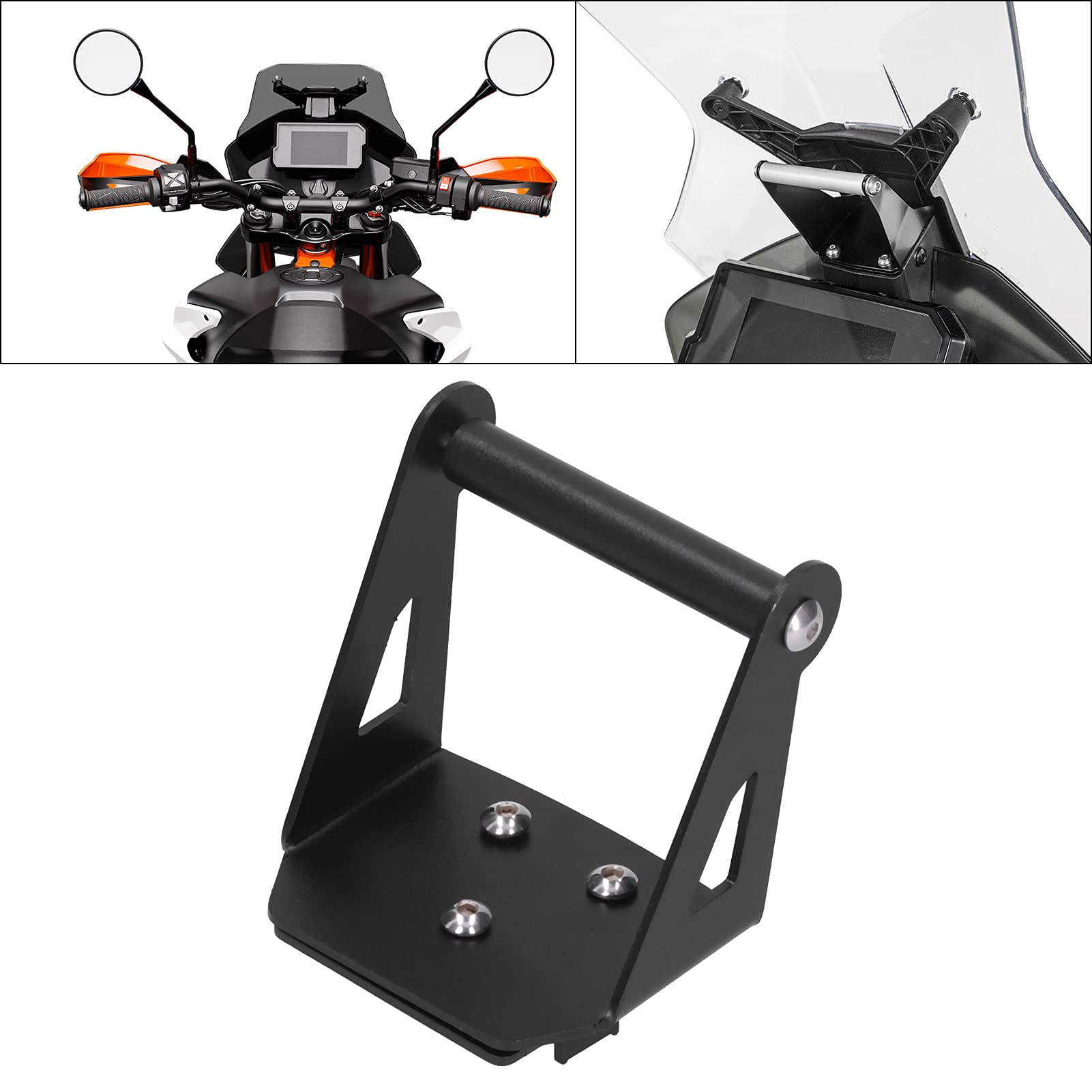 KIMISS Staffa di navigazione-Supporto di navigazione per moto Supporto per telefono GPS Supporto per parabrezza Supporto per telefono adatto per 790 Adventure/R/ADV 2019-2021