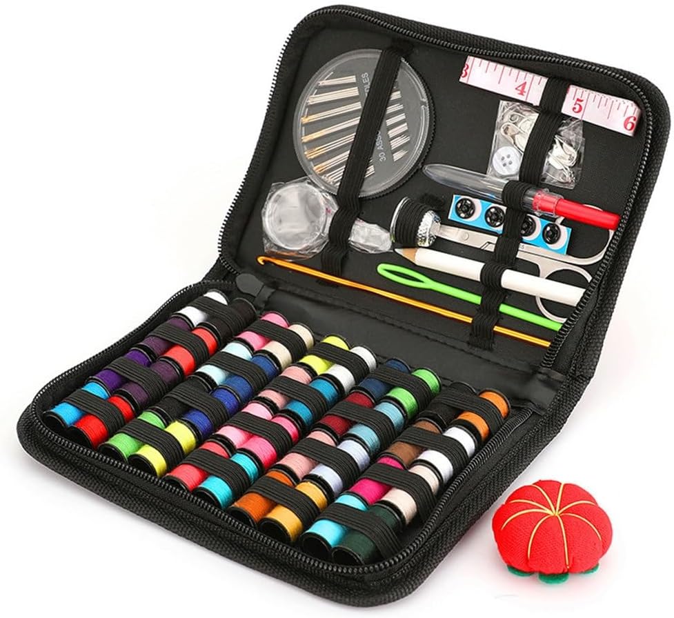 ASWRTYJO Sewing Kit Set Fabric Needlework Travel Sewing Needle Sewing Box Sewing Kit 90 Pieces Set