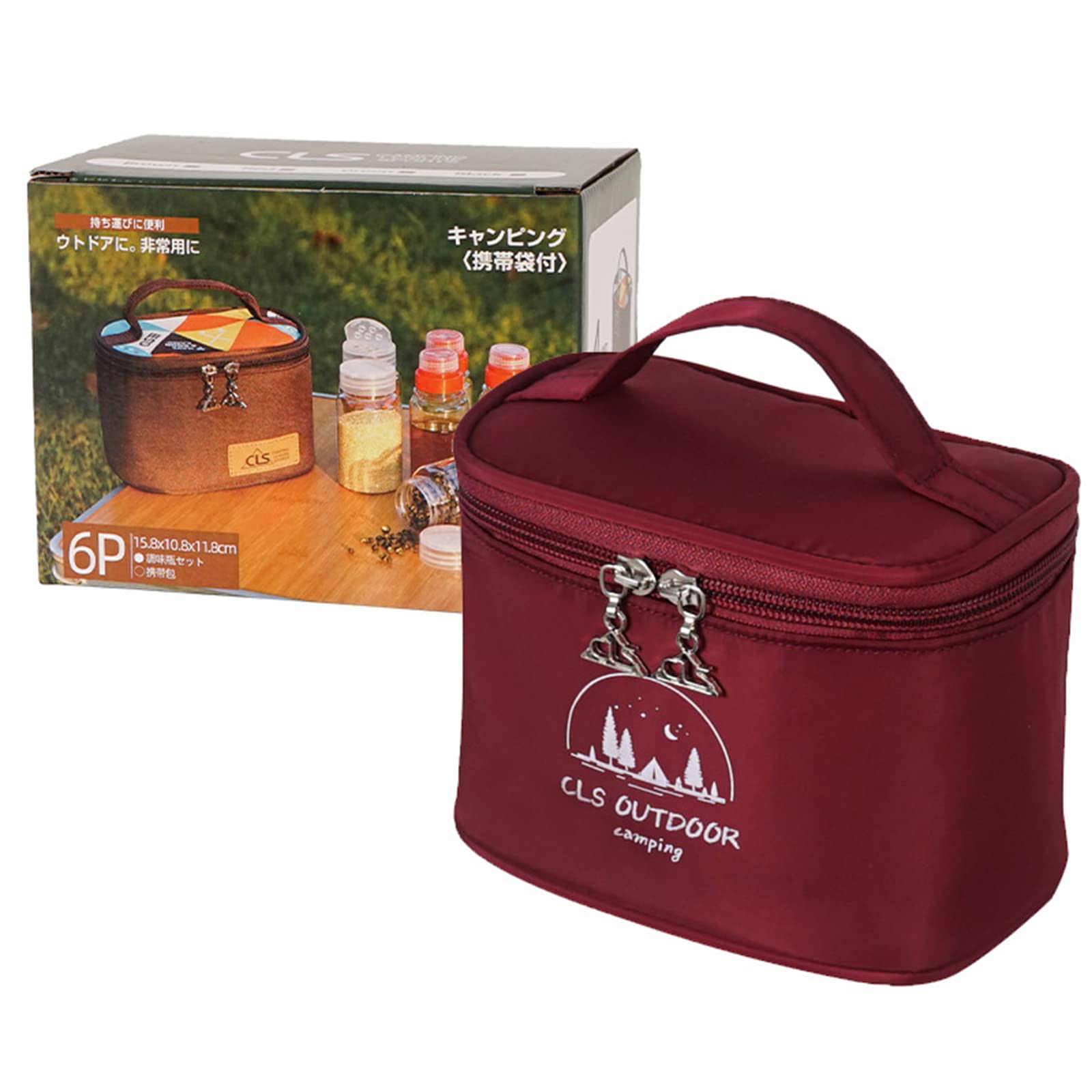 RoseFlower Lot De 6 Pots à Épices Portables + Sac De Rangement – Bouteilles Sauce & Condiments Pour Barbecue, Camping, Pique-Nique – Idéal Voyage & Cuisine Extérieure