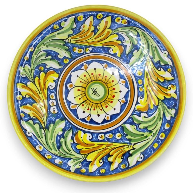 Plato ornamental de cerámica de 30 cm decorado para colgar en paredes de salones rústicos