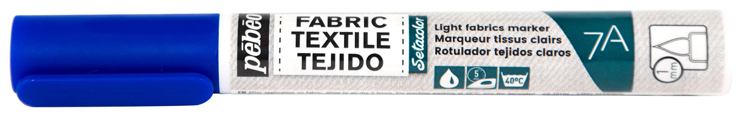 Pebeo 7A Light Blue Fabric Marker - 1mm