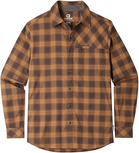 Club Ride Apparel Shaka - Camiseta de ciclismo de franela de manga larga para hombre