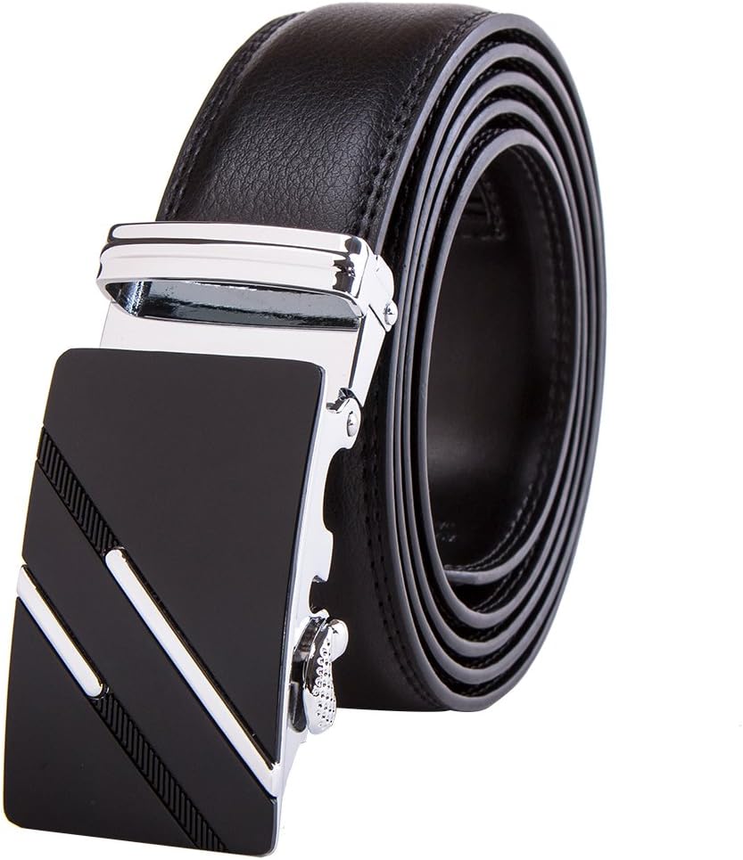 Riccho Menโs Genuine Leather Ratchet Belt - With Automatic Buckle - Packaged in an Elegant Gift Box