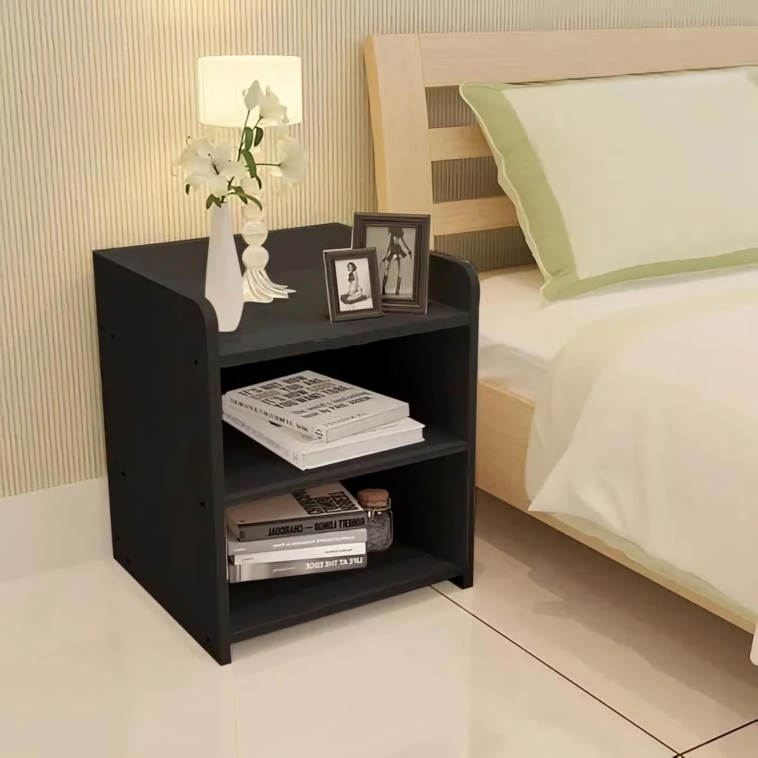 The Modern Utility Option: 3-Tier Wooden Shoe Rack Organizer – Espresso Entryway Storage Shelf-image-7