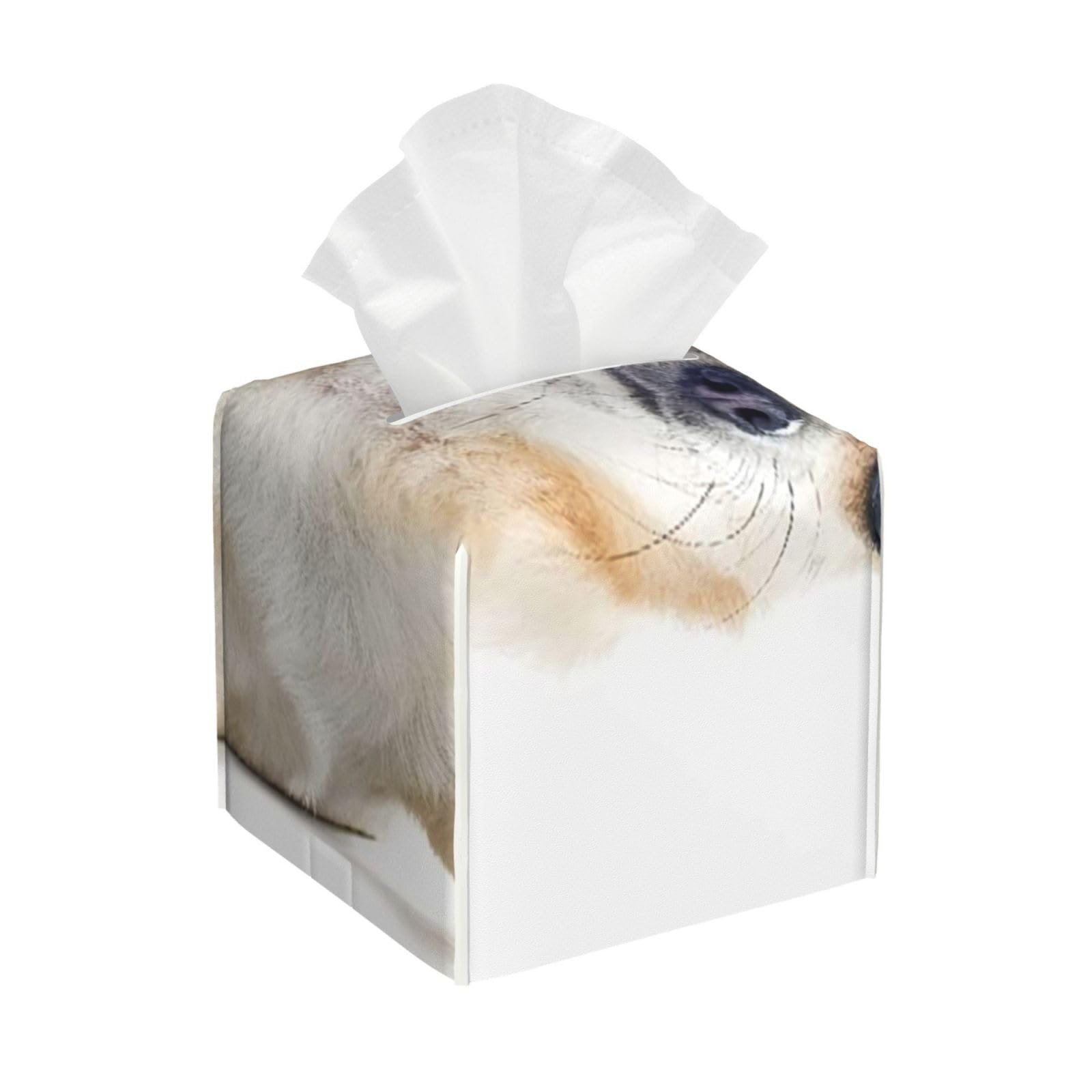 Cute Little Purebred Chihuahua Pet Animals Wildlife PVC Cube Tissue Pack for Home Office Bathroom Use