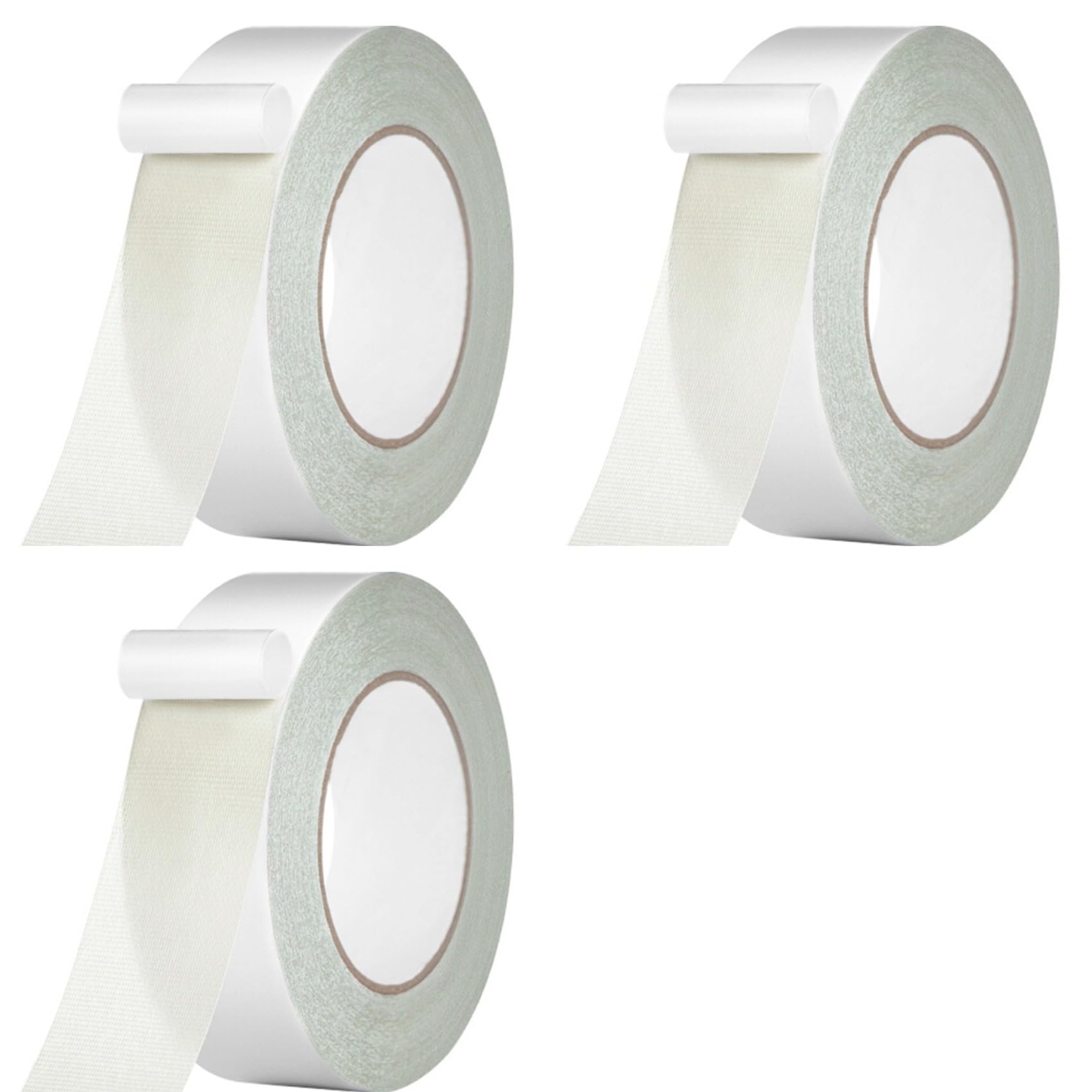 Jnchdghwa White 3Pcs 50Mm X 20M Carpet Tape Double Sided For Area Rug Carpet Adhesive Removable Multi-Purpose Binding Tape Cloth Floor