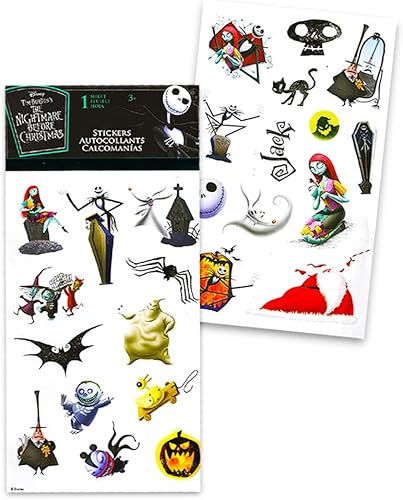 Miniatura 3 de Disney Mochila de pesadilla antes de Navidad para niños, paquete con mochila de 16 pulgadas, botella de agua, calcomanías, más Pesadilla antes de