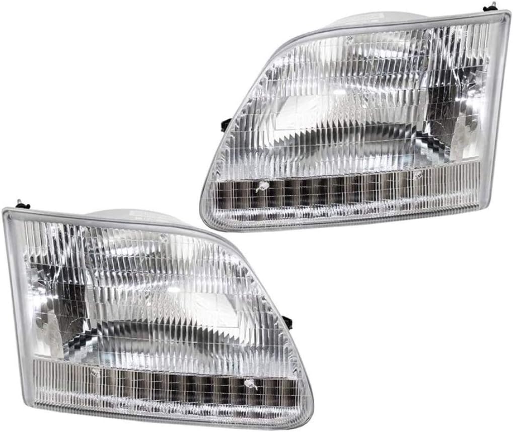 For 1997-2002 Ford Expedition Headlight Driver and Passenger Side Bulbs Included | CAPA Certified | FO2502139 FO2503139 - Replaces 3L3Z 13008 DA, 3L3Z 13008 CA