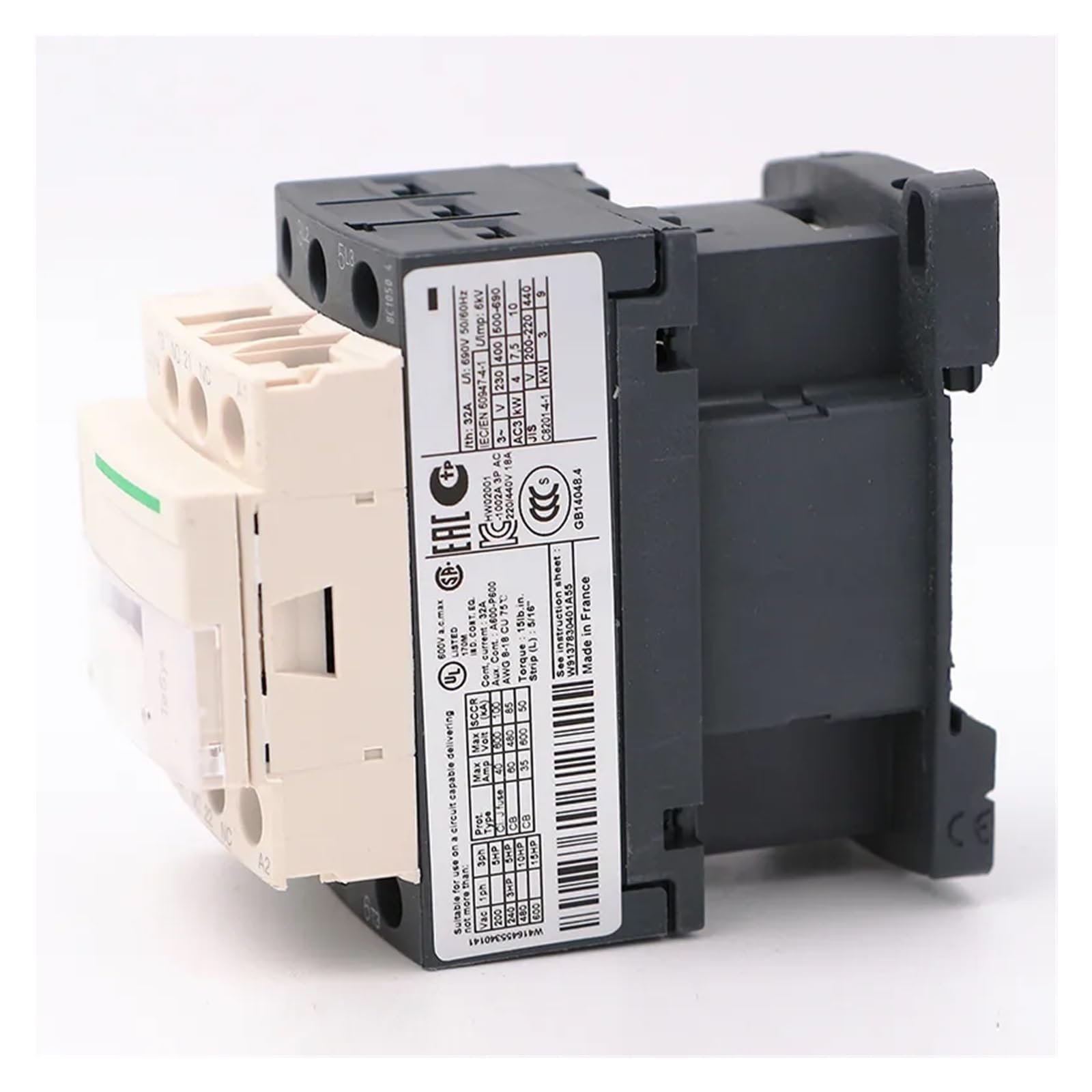 Contacteur électromagnétique AC LC1D18Q7 3P 3NO LC1-D18Q7 18A 380V Bobine AC
