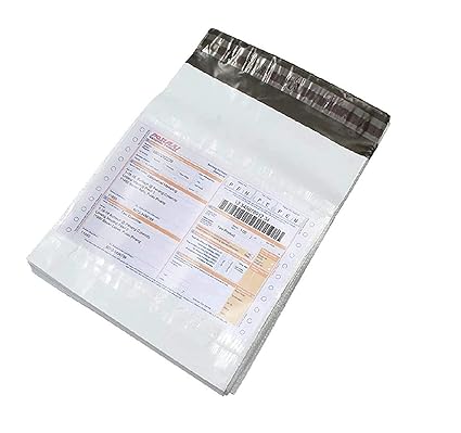 S R Packing Supply 14X17 Inchplain temper proof courier bag pod 60 micron with document pouch (Pack of 10000)