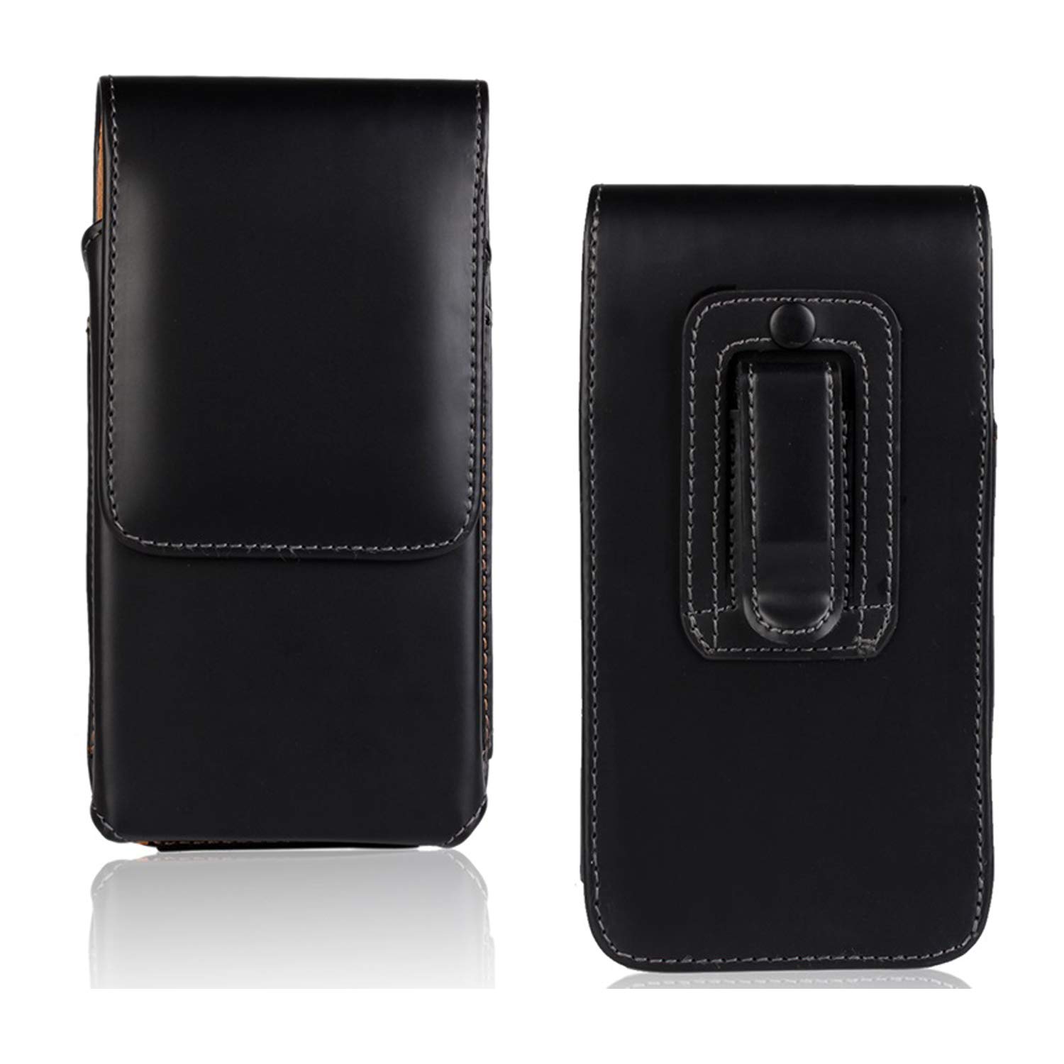 K-S-Trade Sac Ceinture pour Wiko View 5 Housse Sac De Ceinture + écouteurs Compatible avec Wiko View 5 Holster Sacoche Housse Protection Étui Poche Pochette Vertical Noir, Cuir 1x