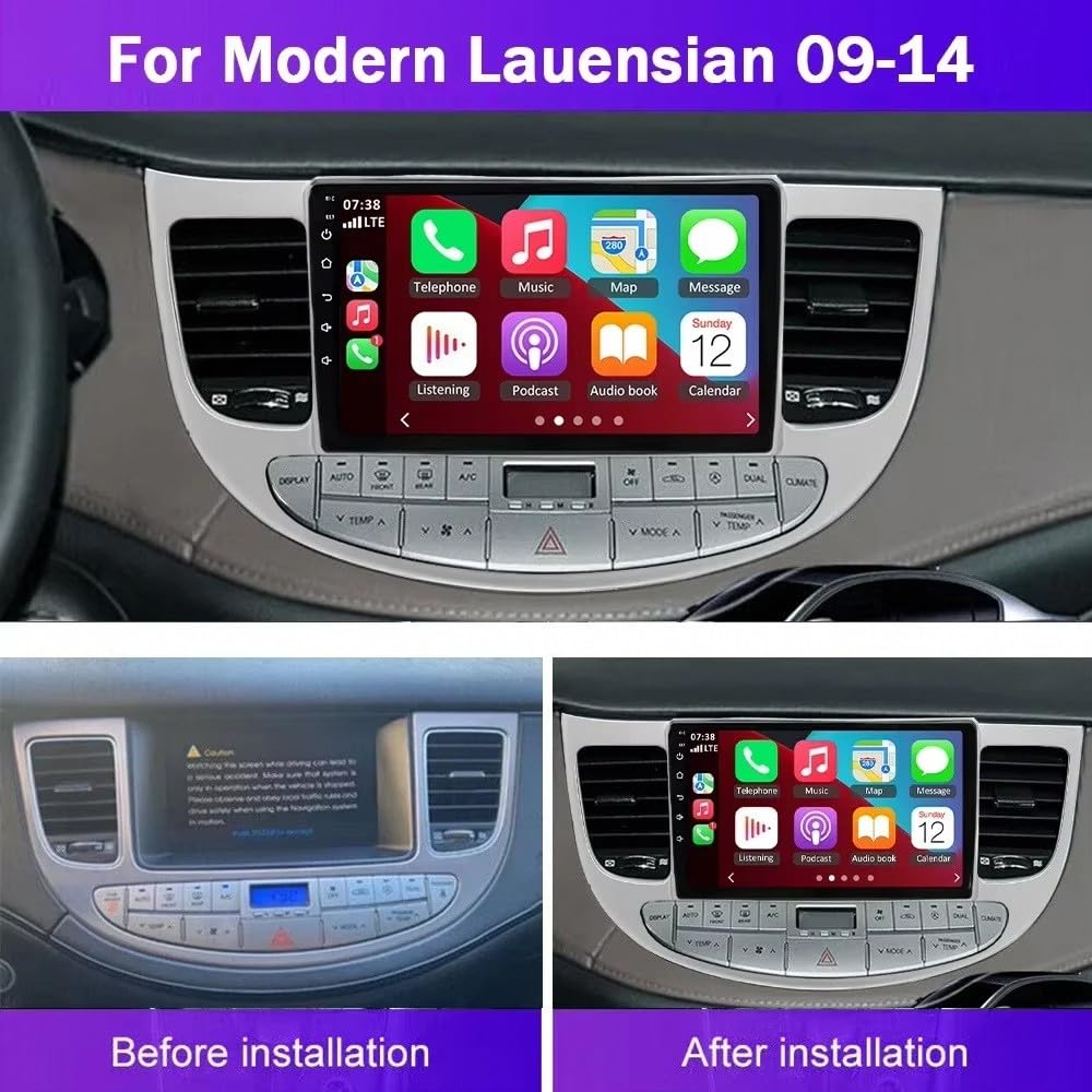 Schermo Auto con Carplay Wireless e Android Auto per Citroen C4 2 B7 2013-2016 Car Radio con Wifi, Gps Navi, Schermo Bluetooth, with Mirror, 8 Nucleo 4G+64G