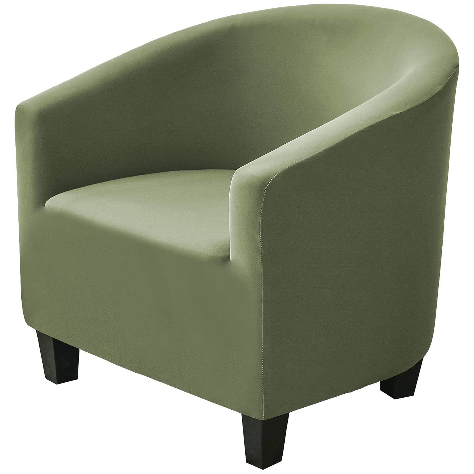 Funda de silla club verde militar elástica y lavable para el salón