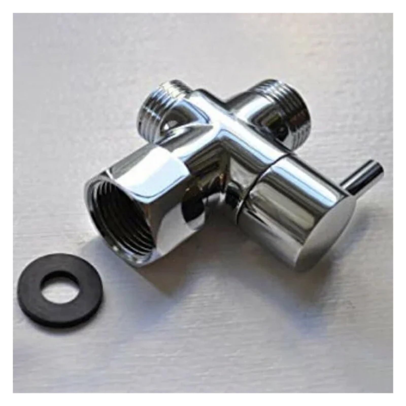 Valvola deviatrice a 3 vie G1/2in, convertitore adattatore a T, rubinetto doccia in ottone for bagno, divisore d'acqua
