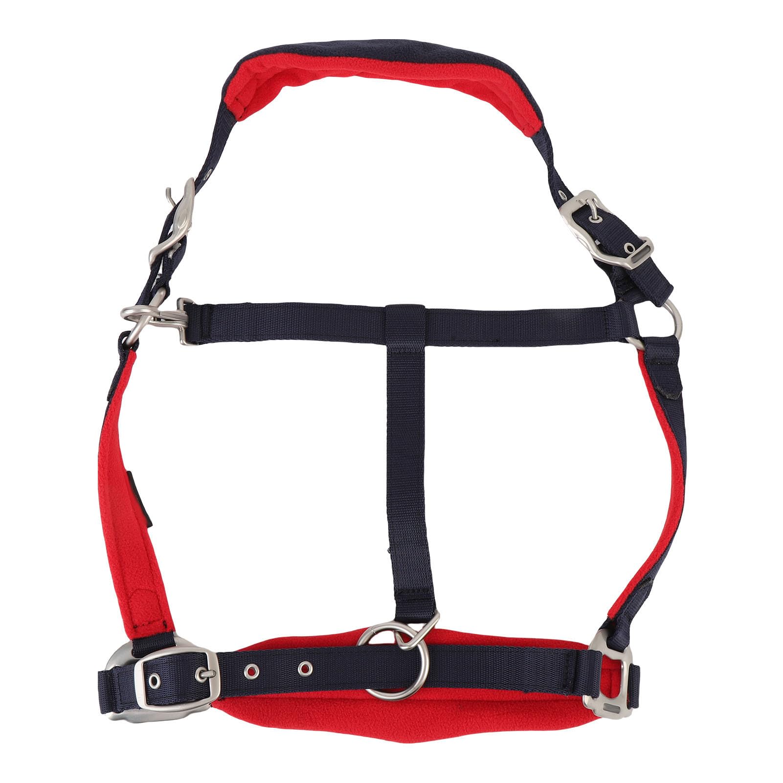 Cavezza per Cavallo, Capezza Regolabile con Hardware Robusto e Imbottitura in Pile per Uso Equestre, Addestramento e Trasporto