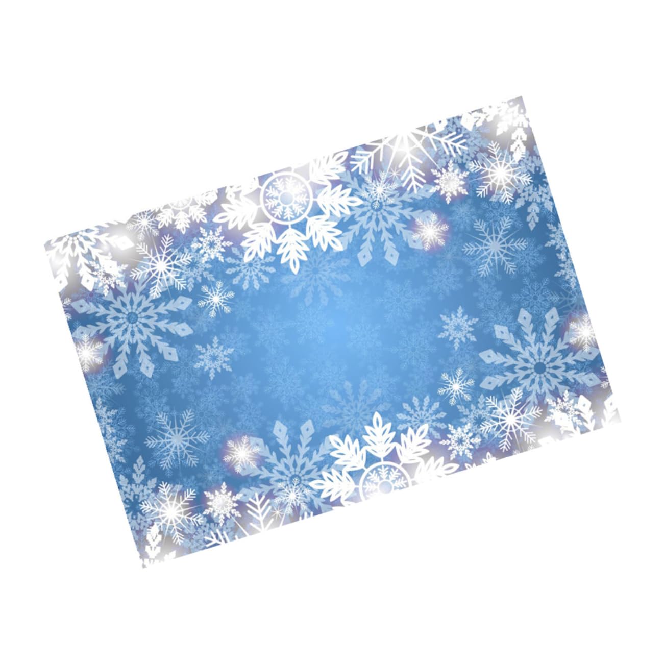 Fondale Fotografico Natalizio 270x180 Cm in Vinile Fiocchi di Neve | Telo Sfondo per Natale e Inverno, Stampa Decorativa, Formato 1 Pezzo, per Allestimenti Fotografici
