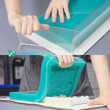 BBDINO Super Elastic Liquid Silicone Mould Making Kit 8A Jade Green 2000g | 1A:1B Mix Self Degassing 3h Fast Cure Platinum Liquid Silicone Mould Making of Casting with Resins |Plaster |Candle |Soap etc
