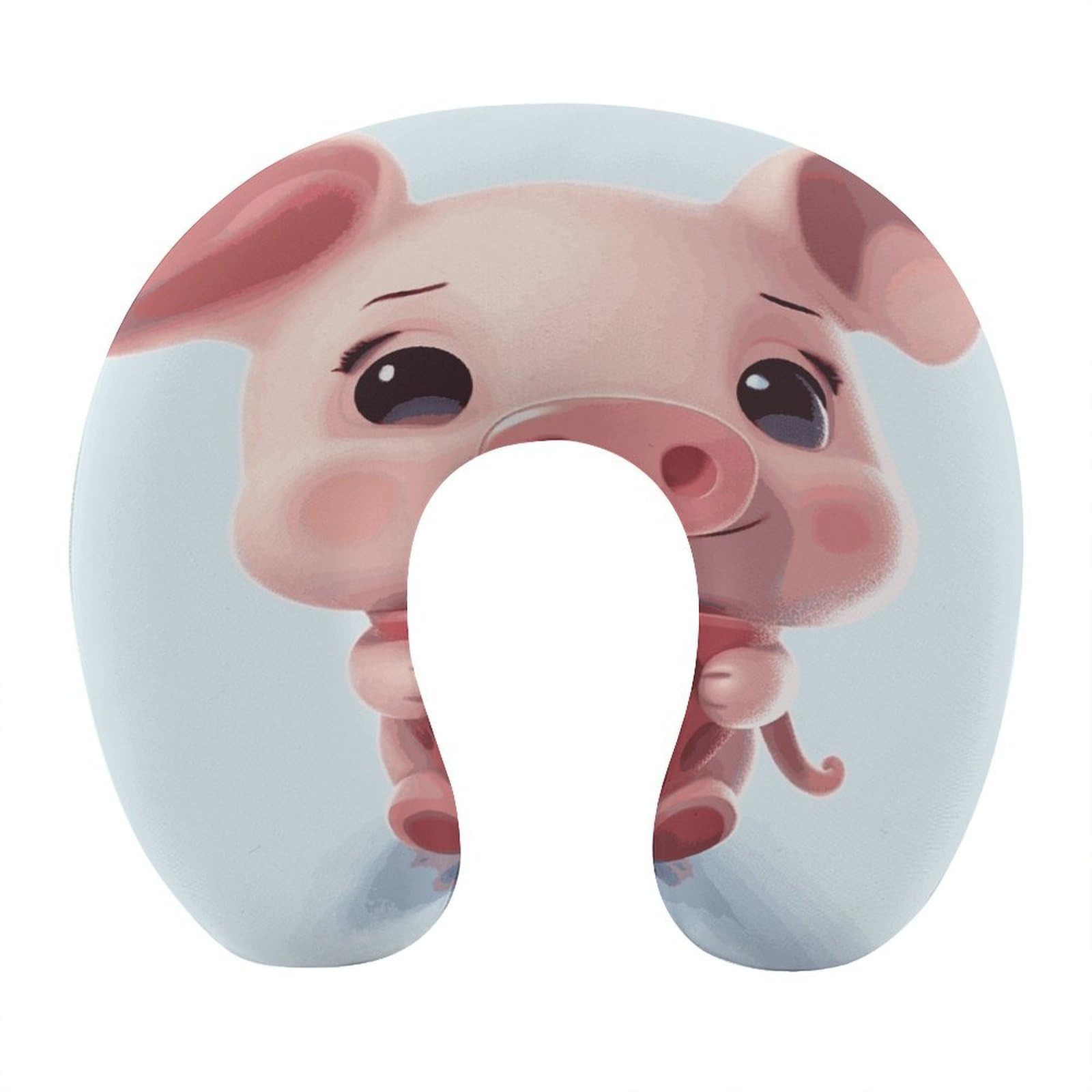 Adfgyerh Style Smiling (21) U-Shaped Pillow，Memory Foam Pillow Core，Cushion ，Provide Neck Support ，Travel Pillow，Suitable For Airplanes, Cars, Homes, And Offices.