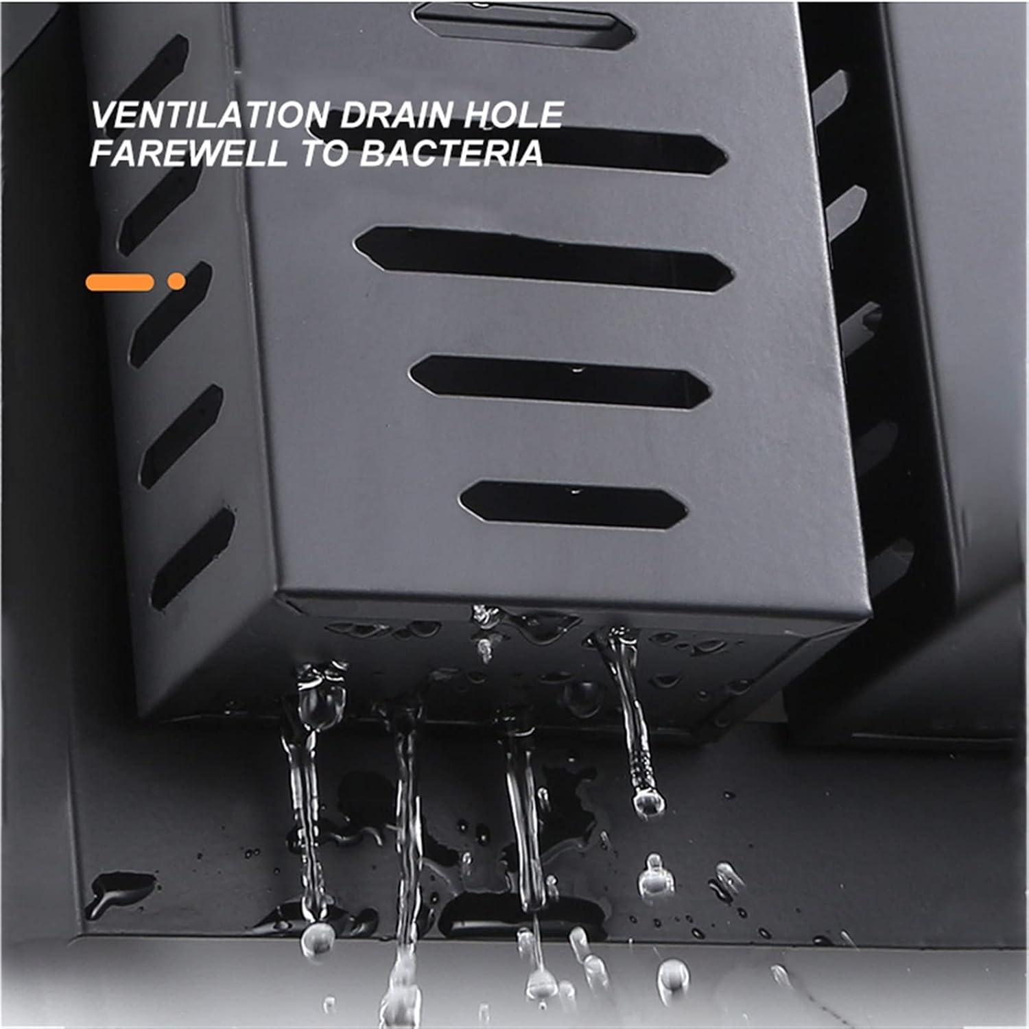 Chopstick Organizer Set Stainless Steel Cutlery Trim Cutlery Drain Rack Rack Can be Used to Store Chopsticks Spoons (Brass)