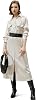 LilySilk Womens 100% Mulberry Silk Trench-Style Midi Shirt Dress Button Down Long Utility Style Dress