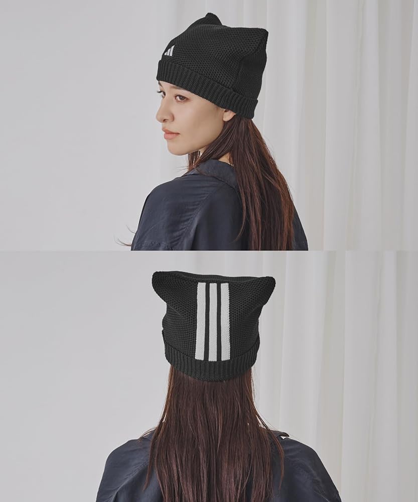 adidas originals♡希少♡裏起毛ニット帽 Amazon | [adidas] アディダス 猫耳 ニット帽 サマー ニット